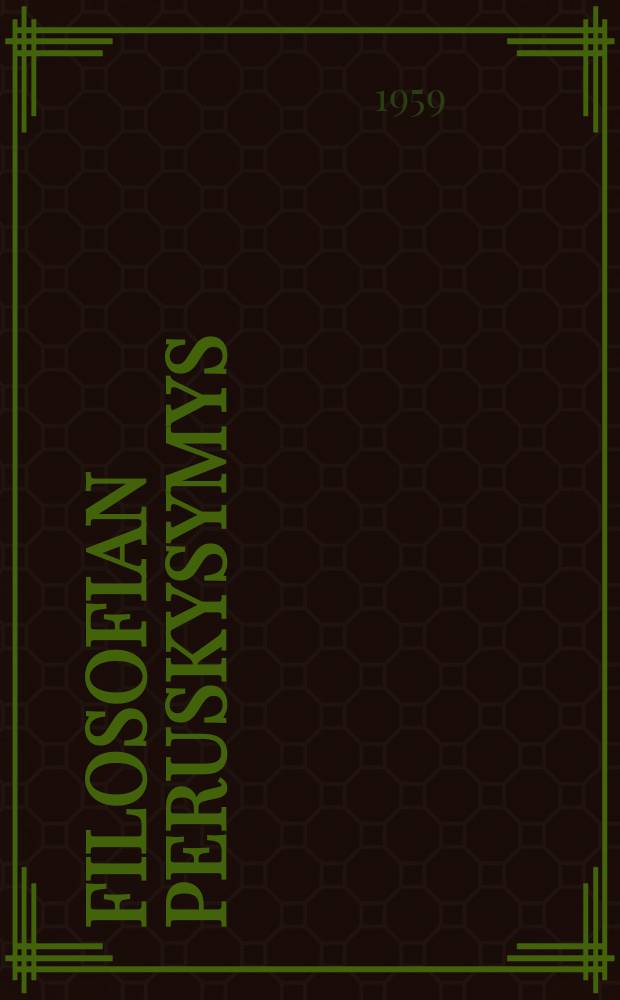 Filosofian peruskysymys