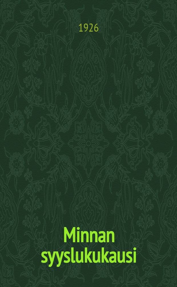 Minnan syyslukukausi