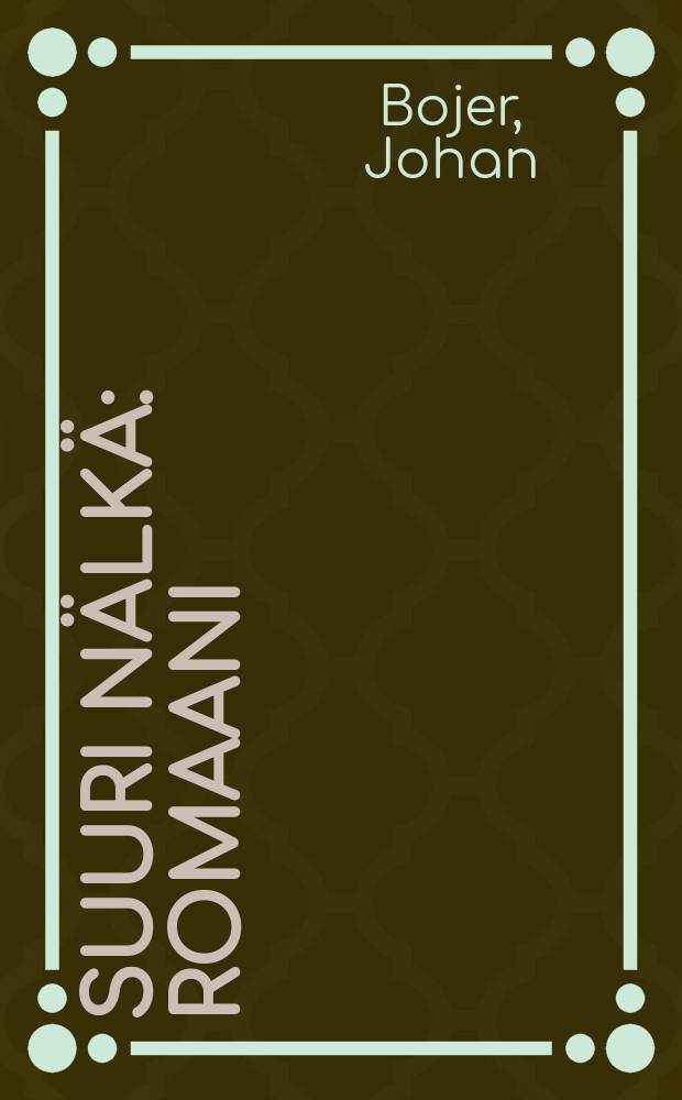 Suuri n&auml;lk&auml; : romaani = Большой голод.