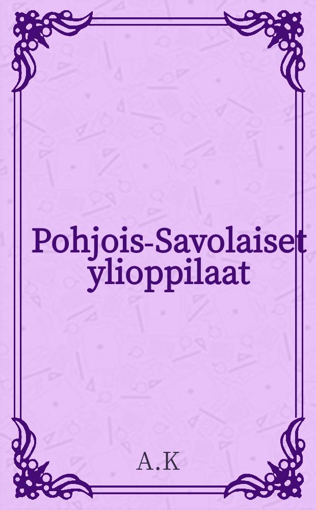Pohjois-Savolaiset ylioppilaat