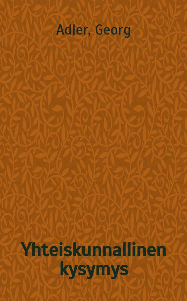 Yhteiskunnallinen kysymys : 8:san muotokuva