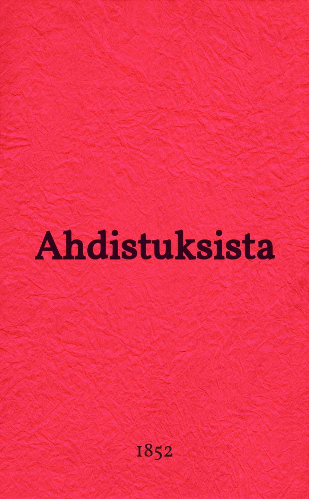 Ahdistuksista