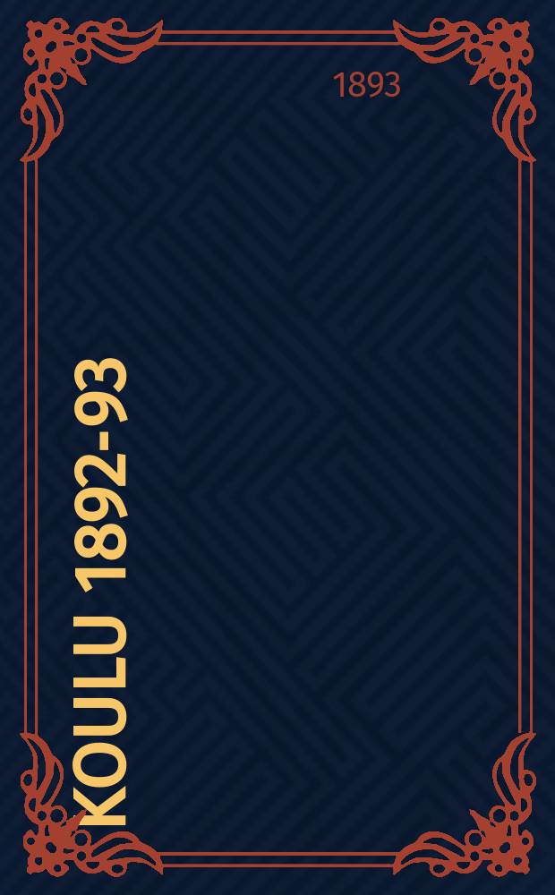 Koulu 1892-93