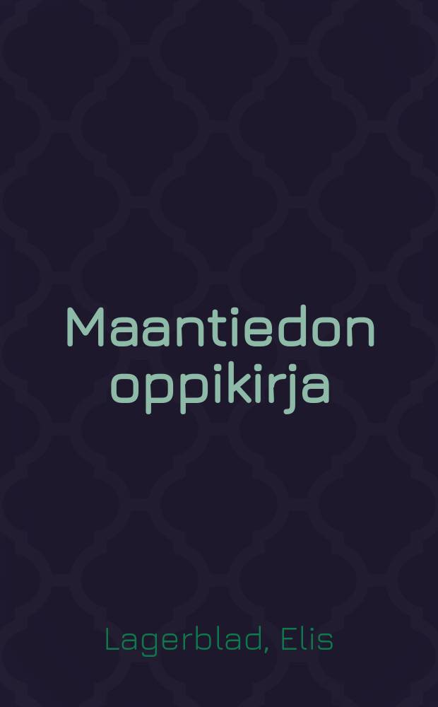 Maantiedon oppikirja
