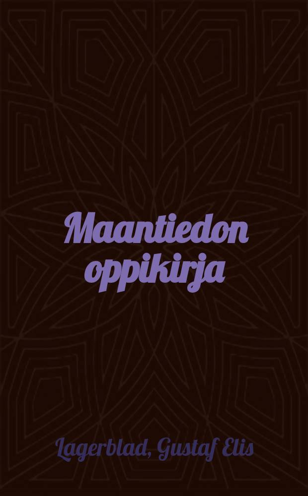 Maantiedon oppikirja