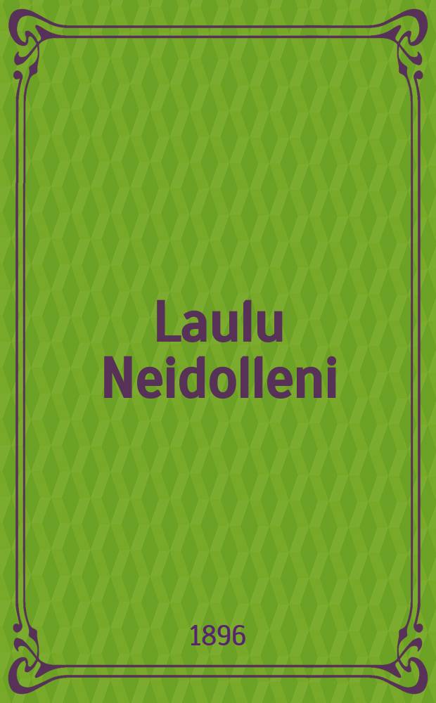 Laulu Neidolleni