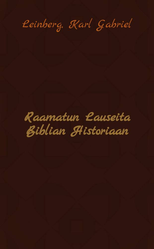 Raamatun Lauseita Biblian Historiaan