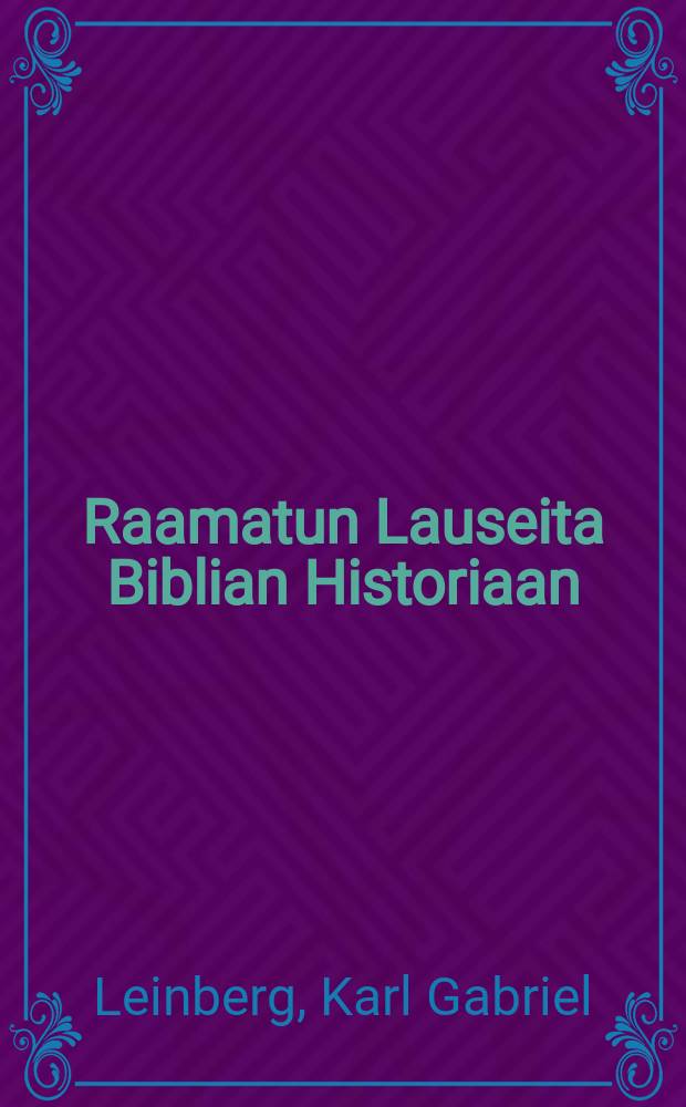 Raamatun Lauseita Biblian Historiaan