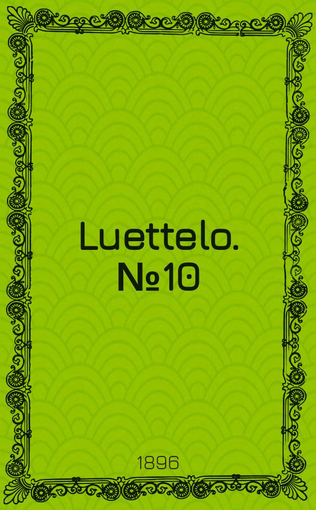 Luettelo. №10