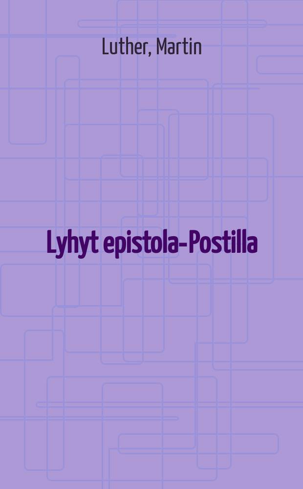 Lyhyt epistola-Postilla