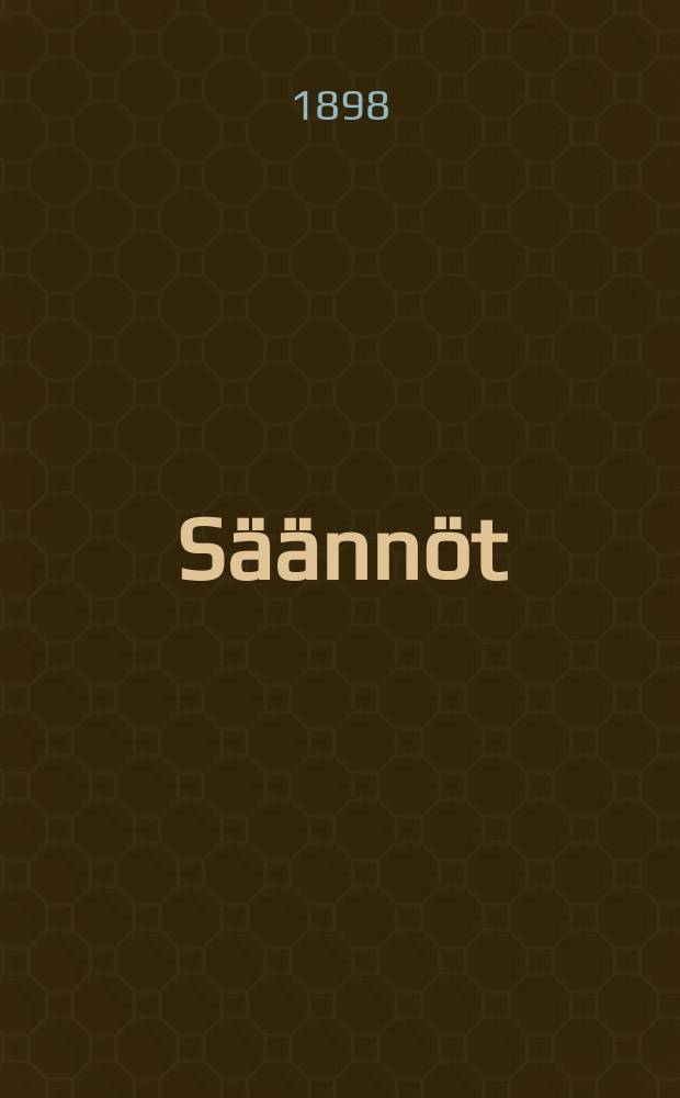 S&auml;&auml;nn&ouml;t