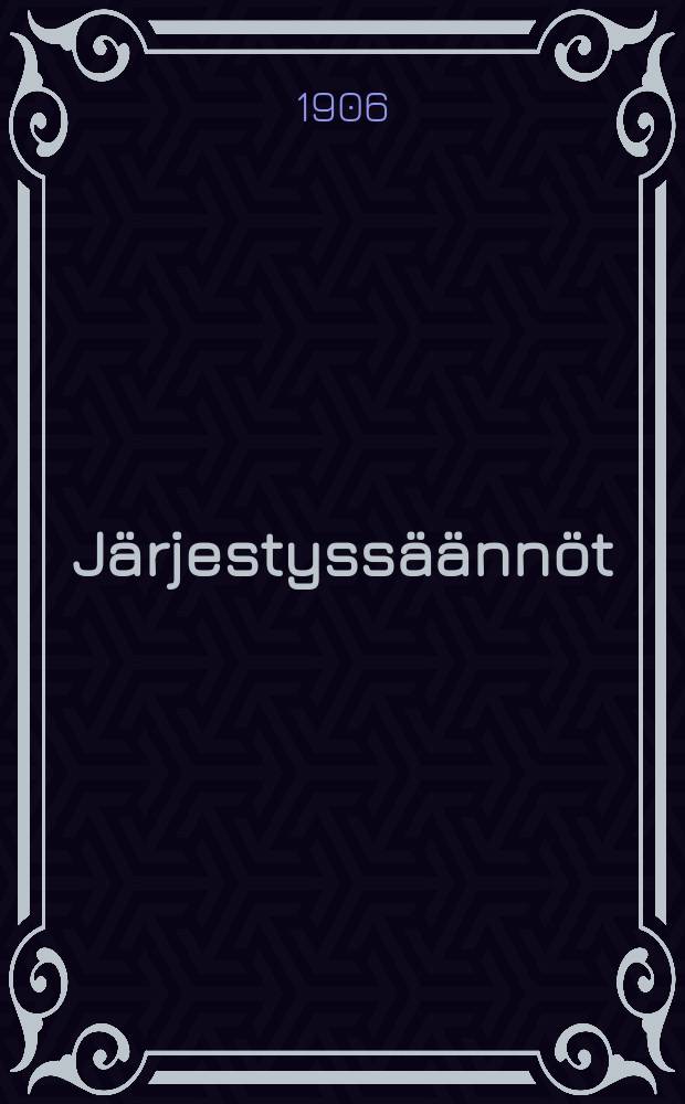 Järjestyssäännöt