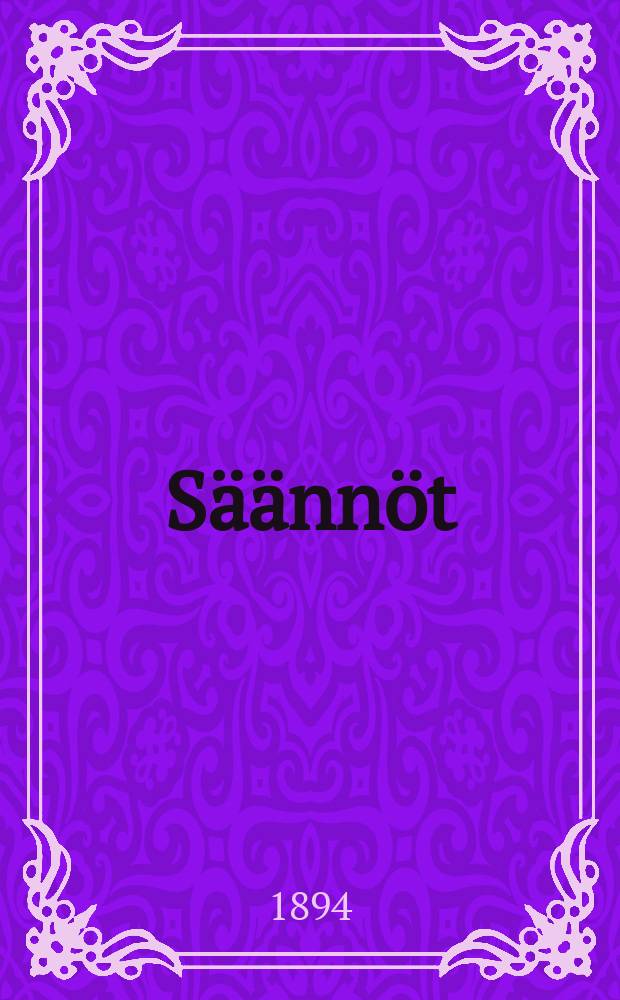 S&auml;&auml;nn&ouml;t