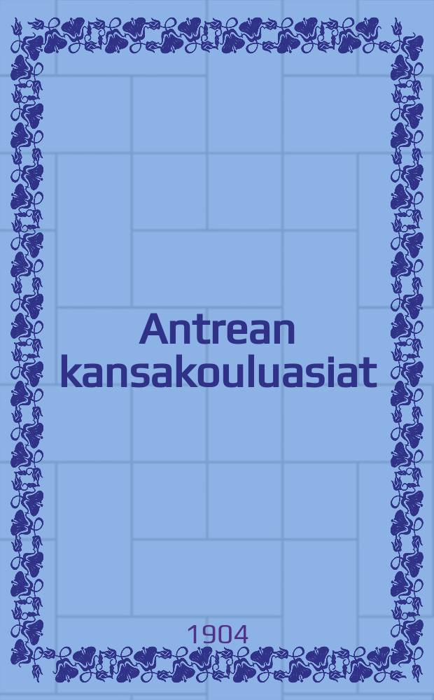 Antrean kansakouluasiat