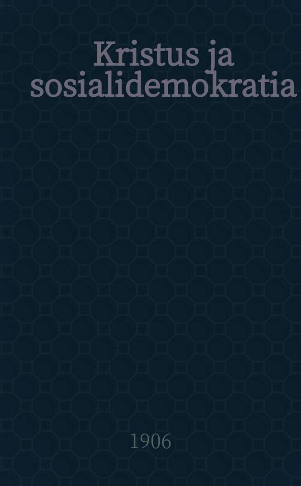 Kristus ja sosialidemokratia