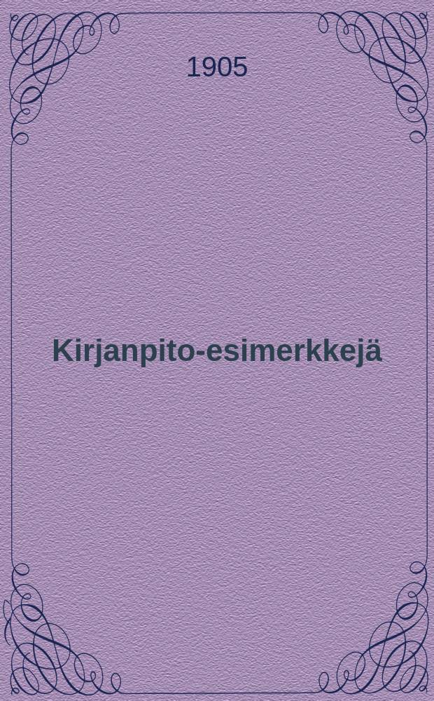 Kirjanpito-esimerkkejä