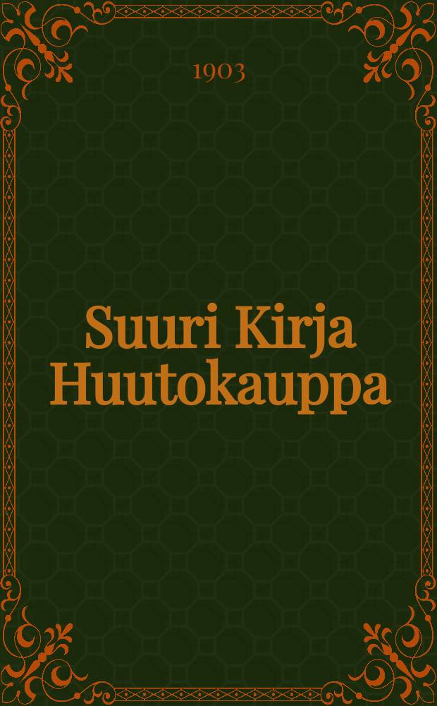 Suuri Kirja Huutokauppa : Luettelo