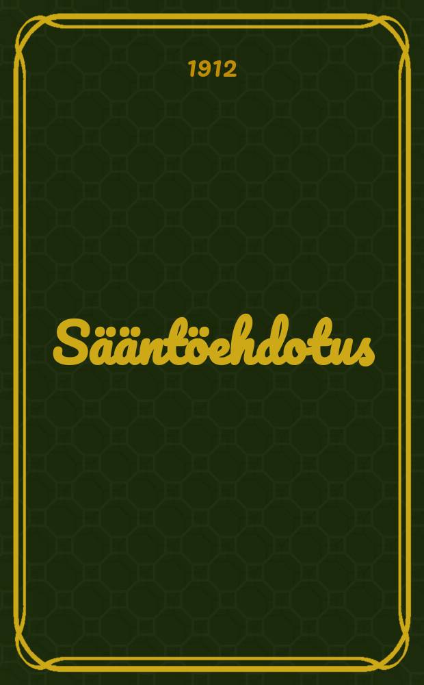 Sääntöehdotus