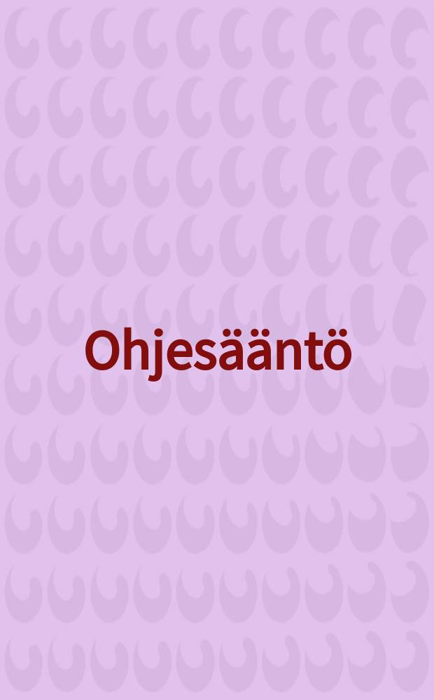Ohjesääntö