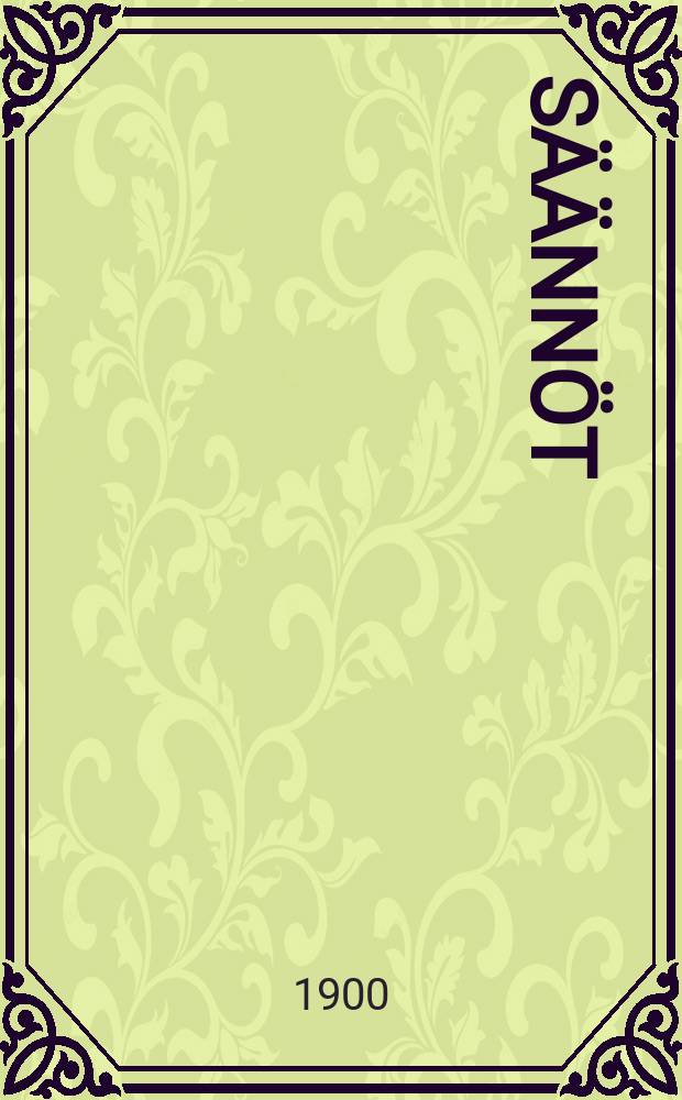 S&auml;&auml;nn&ouml;t