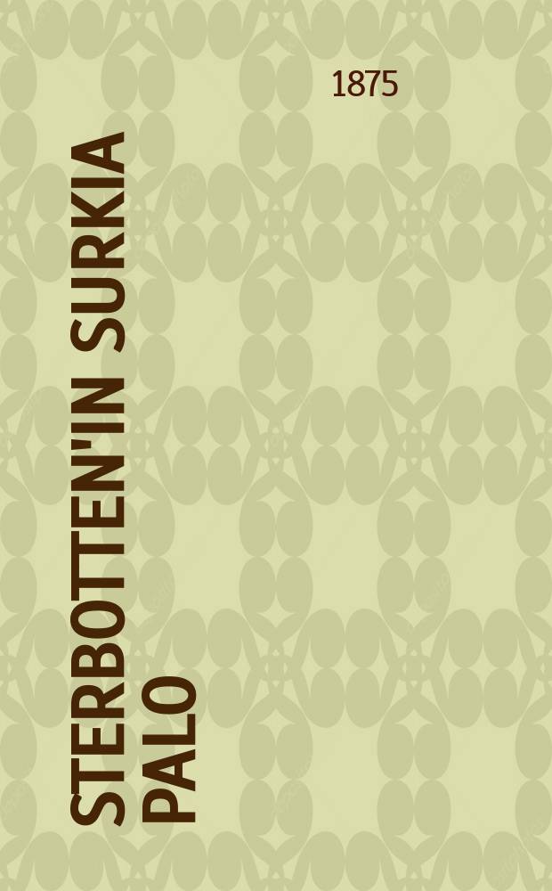 &Ouml;sterbotten'in surkia palo