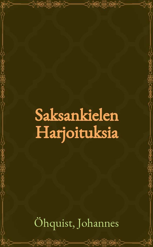 Saksankielen Harjoituksia