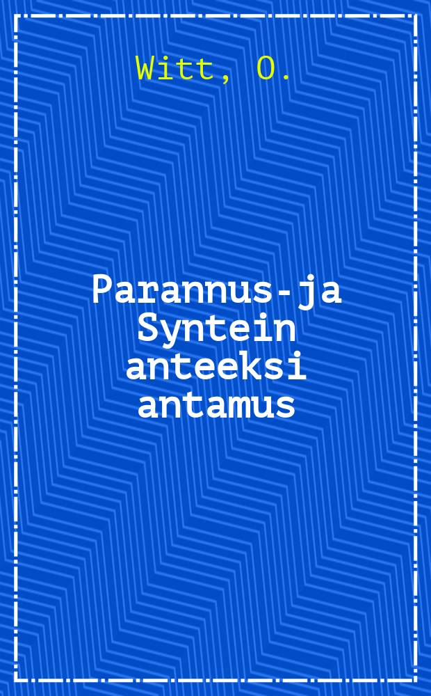 Parannus-ja Syntein anteeksi antamus