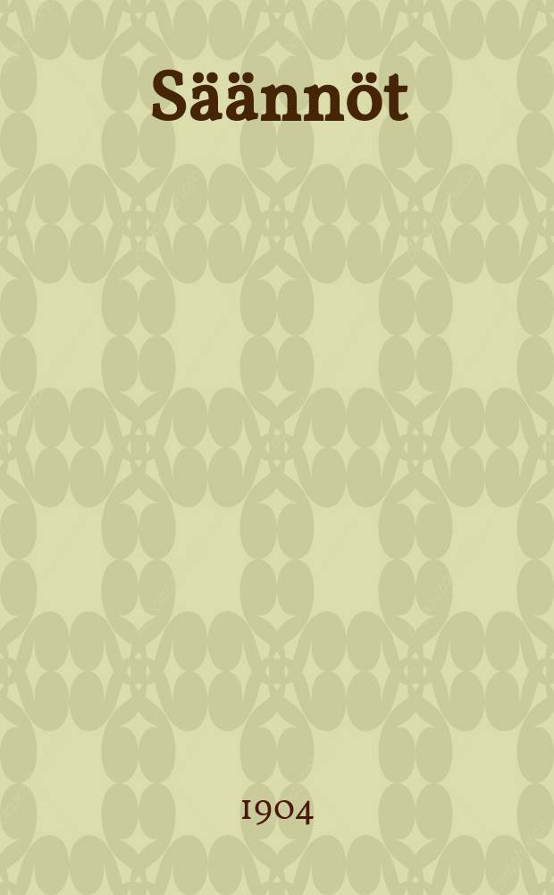 S&auml;&auml;nn&ouml;t