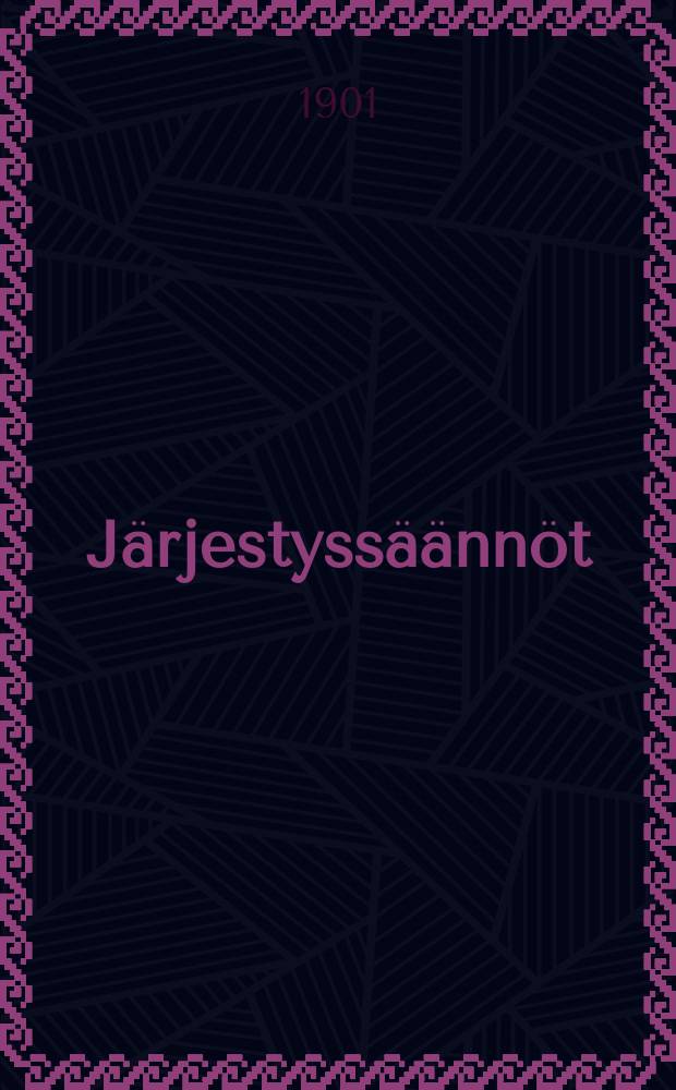 Järjestyssäännöt