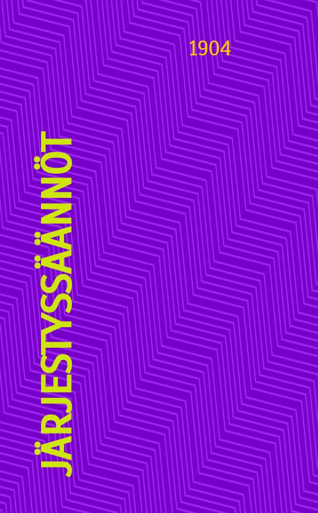 Järjestyssäännöt