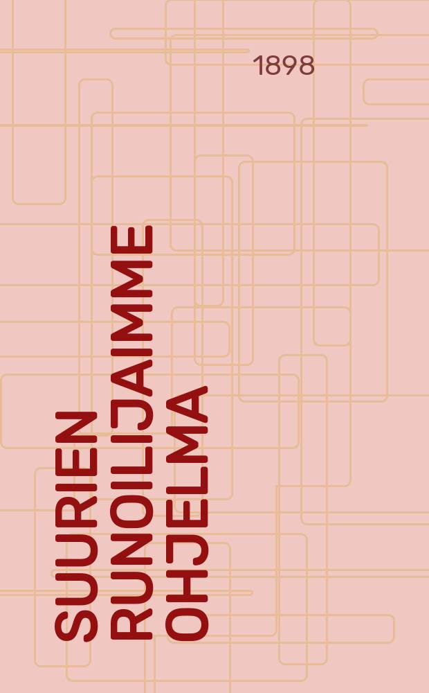 Suurien runoilijaimme ohjelma : Esitelmä Kaukokirjailijaliitossa Z.Topeliuksen täyttäessä 80 vuotta