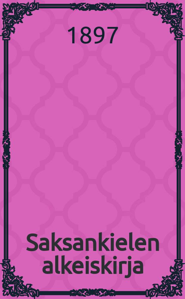 Saksankielen alkeiskirja