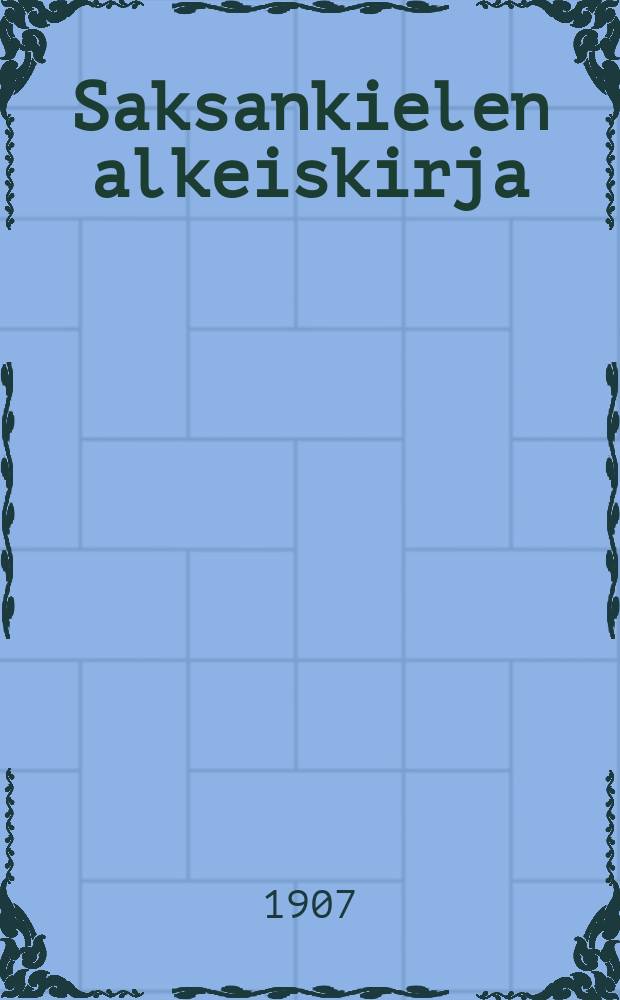 Saksankielen alkeiskirja