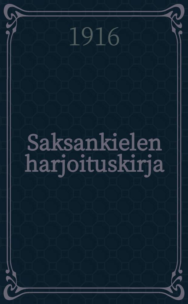 Saksankielen harjoituskirja
