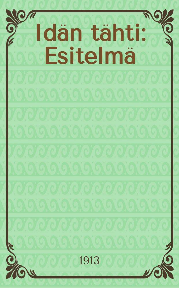 Idän tähti : Esitelmä