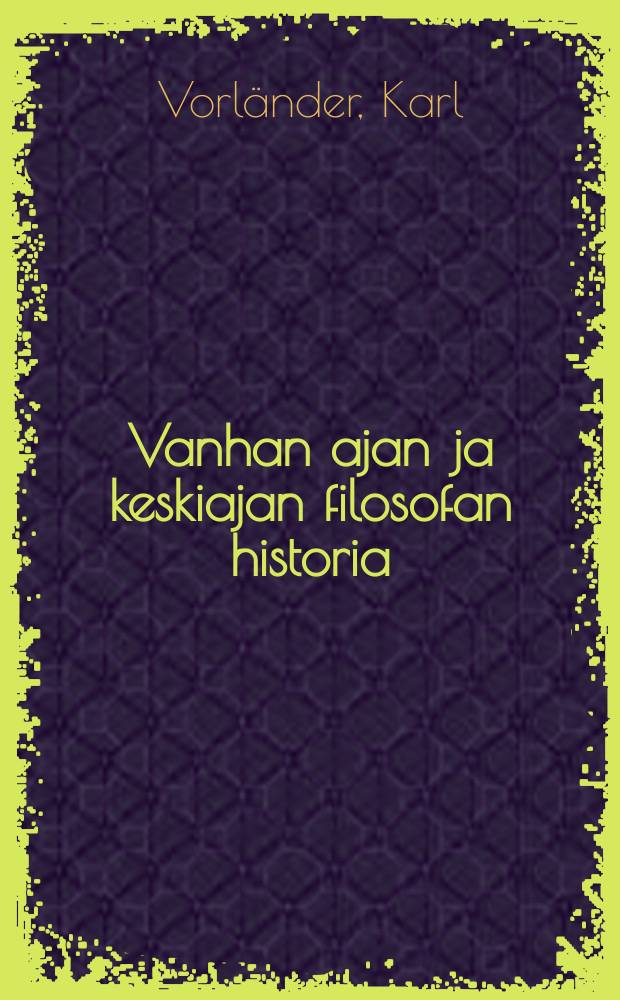 Vanhan ajan ja keskiajan filosofan historia