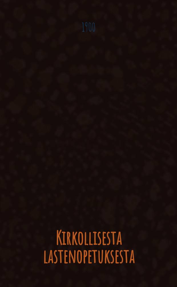 Kirkollisesta lastenopetuksesta