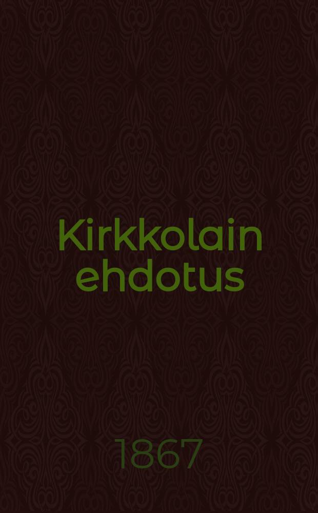 Kirkkolain ehdotus