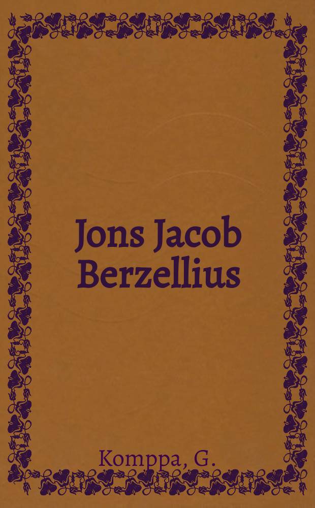 Jons Jacob Berzellius