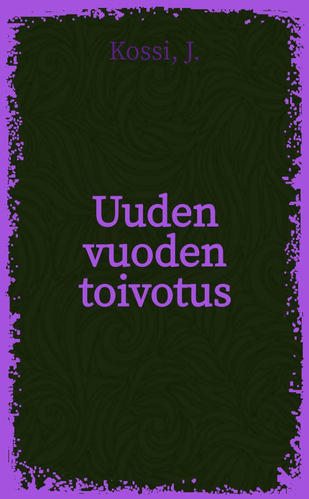 Uuden vuoden toivotus