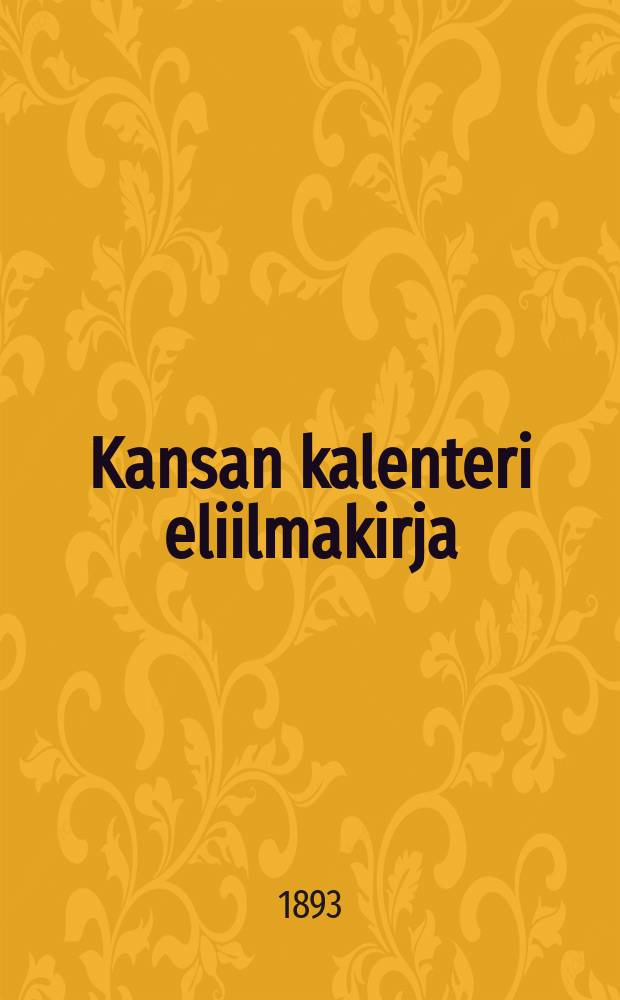 Kansan kalenteri eliilmakirja