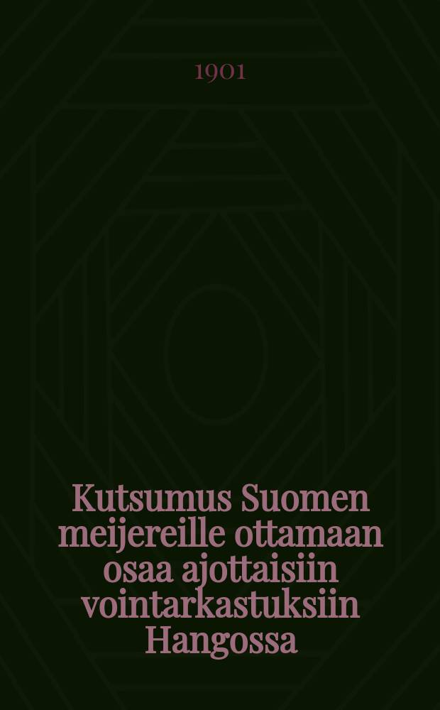 Kutsumus Suomen meijereille ottamaan osaa ajottaisiin vointarkastuksiin Hangossa
