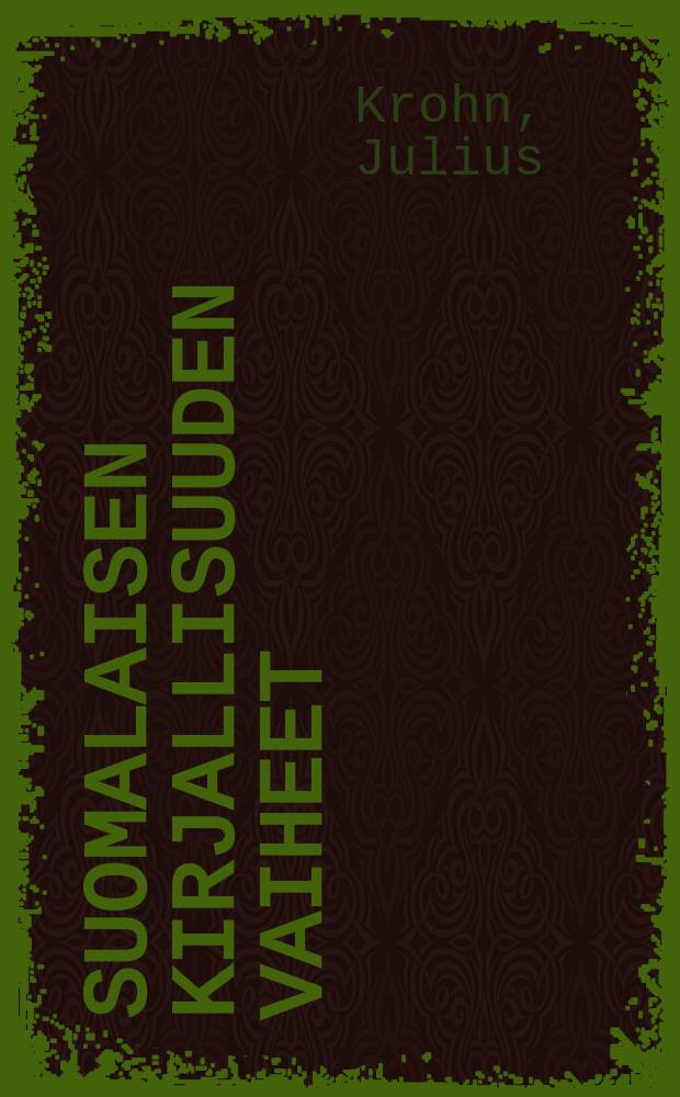 Suomalaisen kirjallisuuden vaiheet