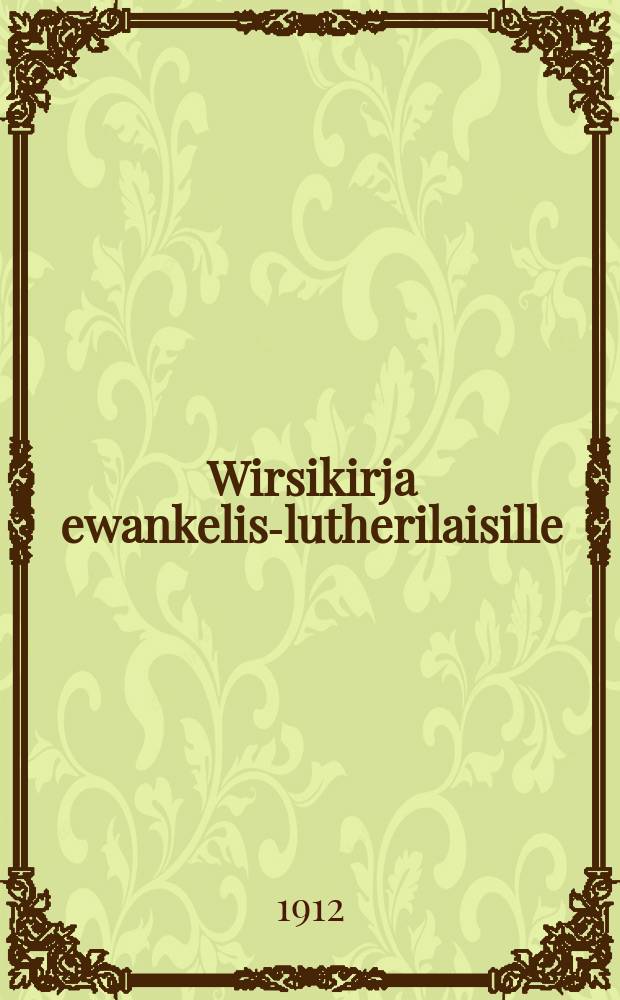 Wirsikirja ewankelis-lutherilaisille