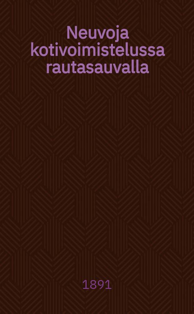 Neuvoja kotivoimistelussa rautasauvalla