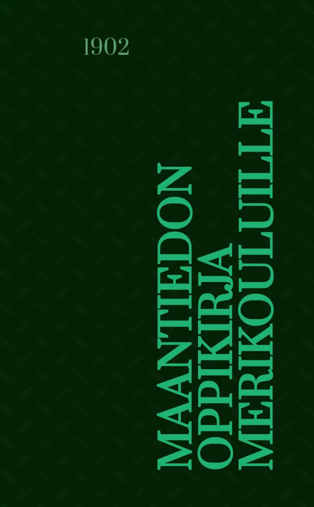 Maantiedon oppikirja merikouluille