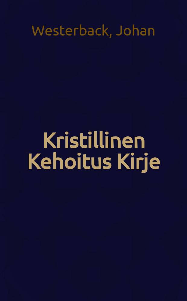 Kristillinen Kehoitus Kirje