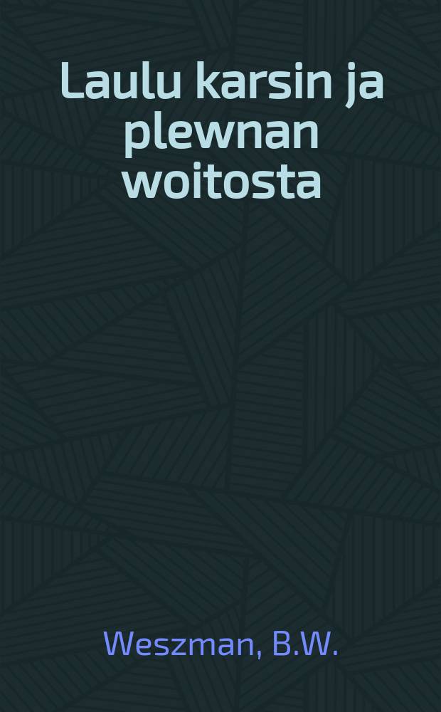 Laulu karsin ja plewnan woitosta
