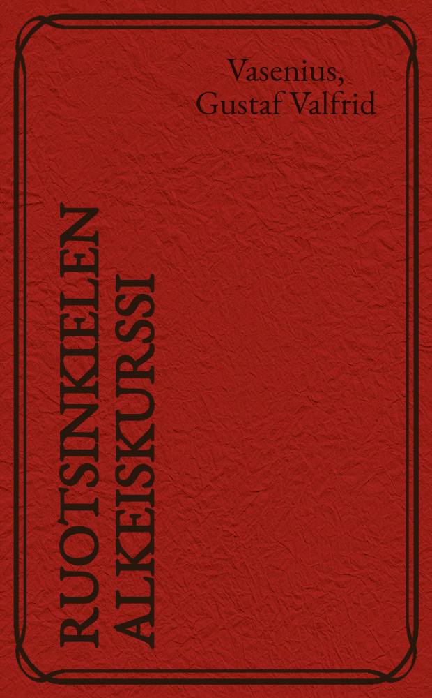 Ruotsinkielen alkeiskurssi