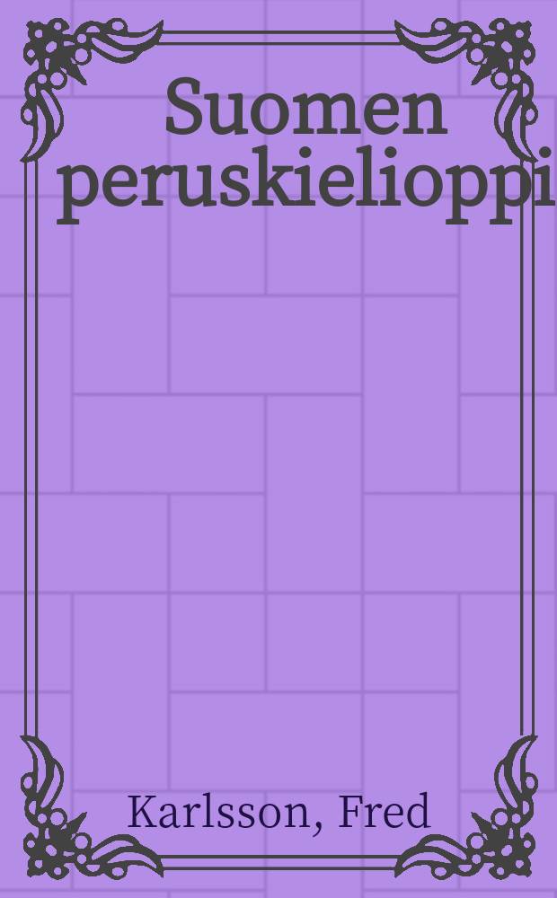 Suomen peruskielioppi